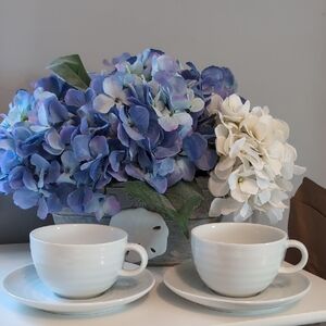 Crate&Barrel Classic White Cup And Saucer